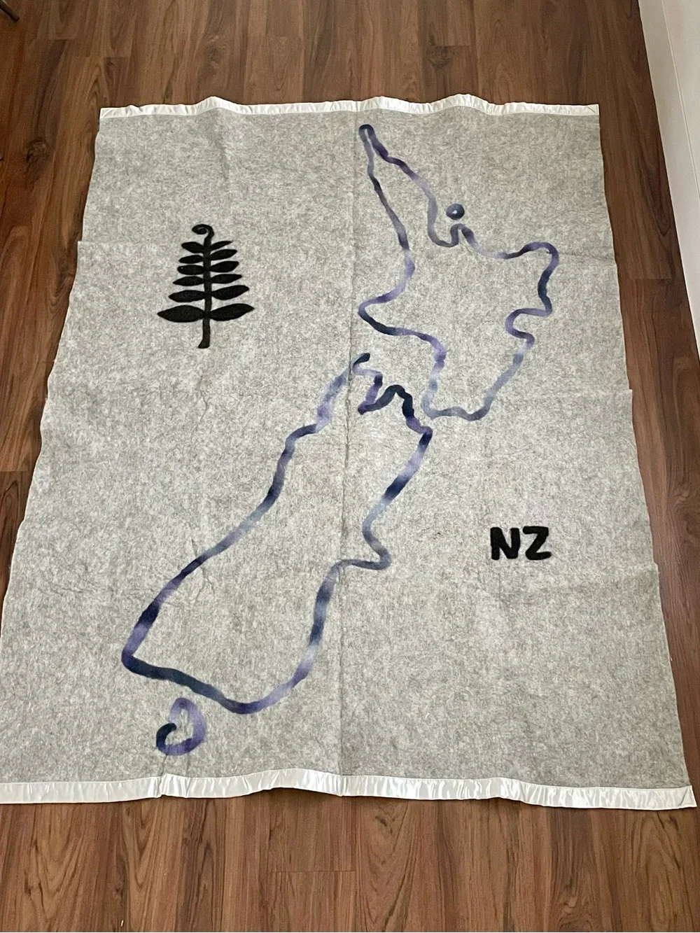 New Alpaca fleece throw blanket one of a kind Custom made from New Zealand